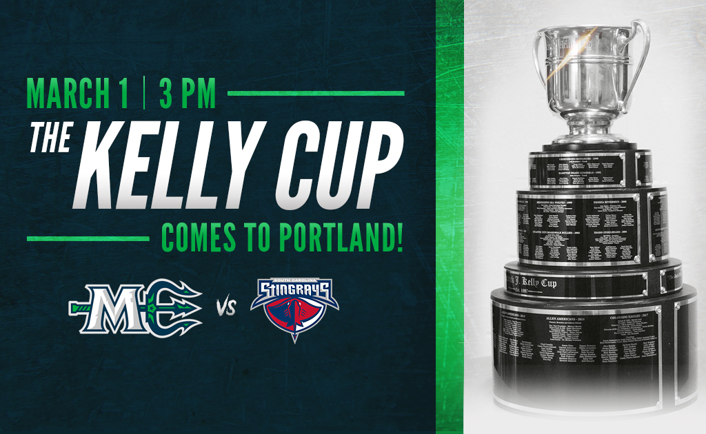 KEELEY ECHL’S CHAMPIONSHIP TROPHY, THE KELLY CUP VISITS PORTLAND