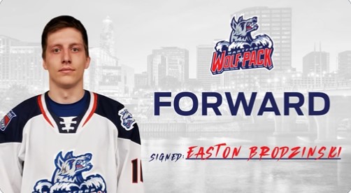 Ethan Brodzinski signs with Hartford Wolf Pack