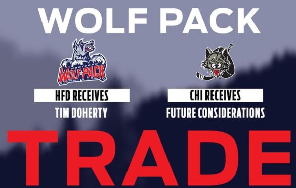 WOLF PACK ACQUIRE FORWARD TIM DOHERTY FROM CHICAGO WOLVES