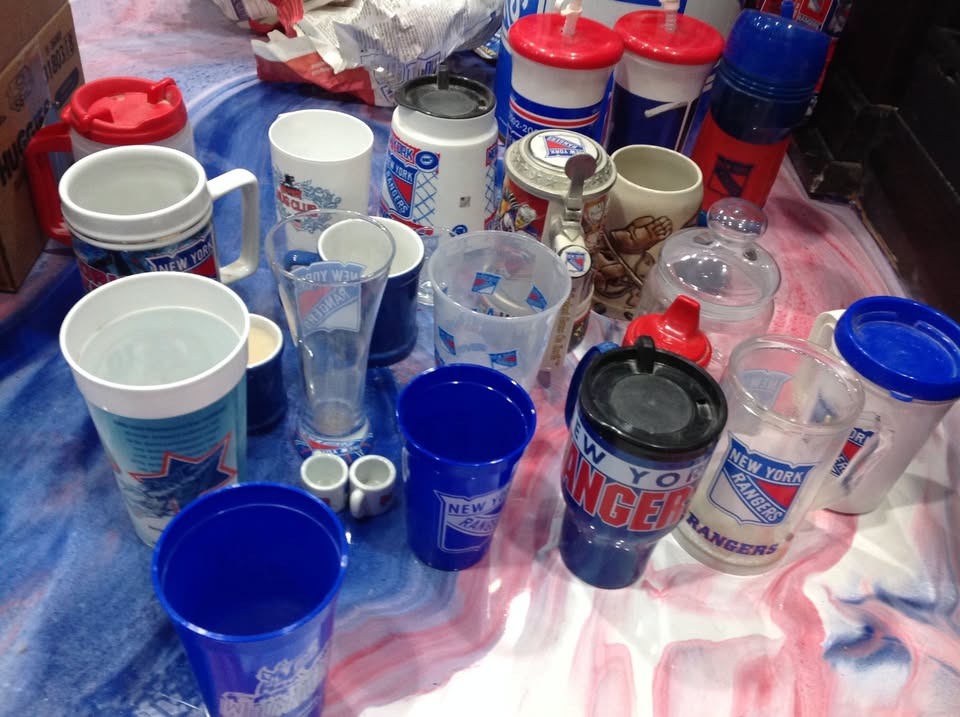 Rangers & hockey drinkware lot