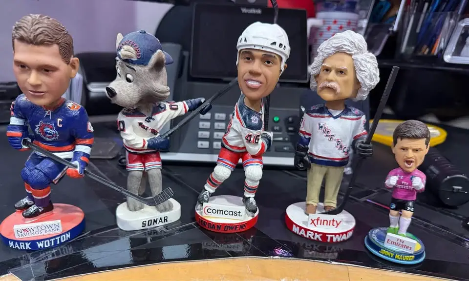 Local hockey bobblehead trio